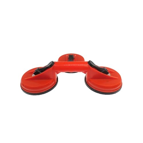 Saugheber für Fliesen, Einzelner Doppelkopf-Saugnapf, roter Kunststoff-Glas-Dellenzieher, Fliesenboden, Türplatte, Verkleidung Saugheber für Fliesen, Einzelner Doppelkopf-Saugnapf, roter Kunststoff-Glas-Dellenzieher, Fliesenboden, Türplatte, Verkleidung von NGBFF