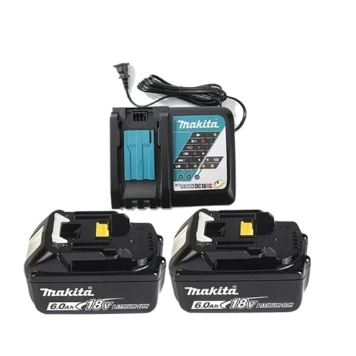 Universal-Netzteil-Werkzeugflotte, Kompatibel Mit Makita, LXT-Akku-Trio (2 Ah/5 Ah/6 Ah) – DGA404/DHP488/DDF487(6Ahx2 ChargerX1) von NGEDPVOSE