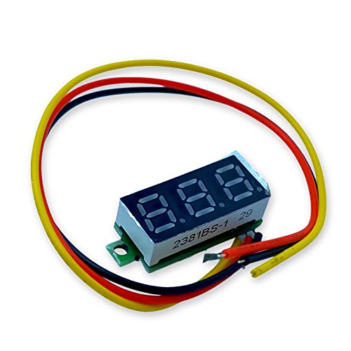 NGEN 0.28" Ultra-Small Digital DC Voltmeter LED Display Module 3-Wire DC 0-100V Battery Voltmeter Tester Board - Random Color (Red, Green, Blue) von NGEN