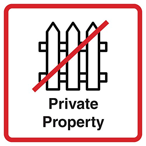 NGFD Metall-Blechschild mit Privatgrundstücksdruck, Lattenzaunschild, quadratisch, 30,5 x 30,5 cm NGFD Metall-Blechschild mit Privatgrundstücksdruck, Lattenzaunschild, quadratisch, 30,5 x 30,5 cm von NGFD