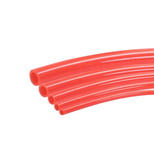 Pneumatischer Luftschlauch, Komponente, pneumatischer Luftschlauch, 4 mm, 6 mm, 8 mm, 10 mm, 12 mm, Polyurethan-PU-Rohr für Kompressor, Rot, 4 x 2,5 mm, 1 Stück von NGFPQQDDT