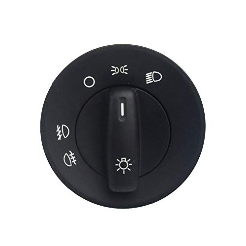 Auto Lichtschalter Geeignet für Skoda Octavia II Scheinwerfer-Nebelscheinwerfer-Steuerschalter 1Z0941431 Master-Fenster-Steuerungsschalter Lichtschalter Scheinwerfersc (Color : 1) von NGHSDO