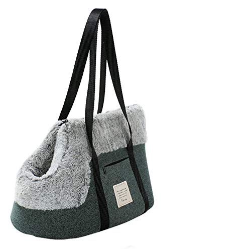 NGHSDO Hunderucksack Winter Pet Carrier für kleine Hunde Gemütliche weiche Welpen Katze Taschen Outdoor Reise Hund Handtasche Warm Plüsch Tote Umhängetasche Haustierbedarf Hundetasche von NGHSDO