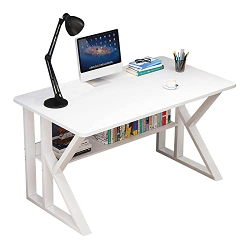 Büro-Schreibtisch, moderner, minimalistischer PC-Laptop-Schreibtisch, Arbeitszimmer-Schreibtisch mit Ablageflächen, Heimbüro, PC, Laptop, Workstation, Heim-Gaming-Schreibtisch, 3 Farben, PC-Schre von NGKEC