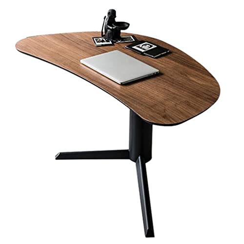 NGKEC Büroschreibtisch, moderner, Leichter, luxuriöser Büro-Computertisch aus massivem Holz, 5 cm Dicke Tischplatte aus Kiefernholz und Tischbeine aus Schmiedeeisen, kreativer Arbeitstisch von NGKEC