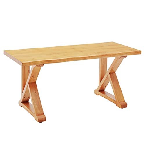 NGKEC Schreibtisch aus massivem Holz in Holzfarbe, 5 cm Dicker Schreibtisch/persönliche Werkbank aus Kiefernholz, stark tragend von NGKEC