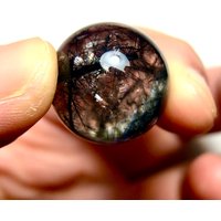 Sphere - Schwarzer Turmalin in Klarquarz 19, 5mm 10, 8G Natürliche Kristallkugel Regenbogen Hämatit Rutil Edelstein Für Spezialanfertigung von NGNGNCrystal