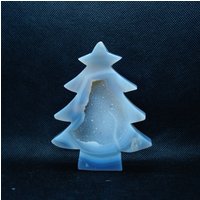 Unikat - Achat Baum 102x80x11mm 113G Natur Unbehandelt Weihnachtskristall Schnitzerei Halbedelstein Grau Druzy Handmade von NGNGNCrystal