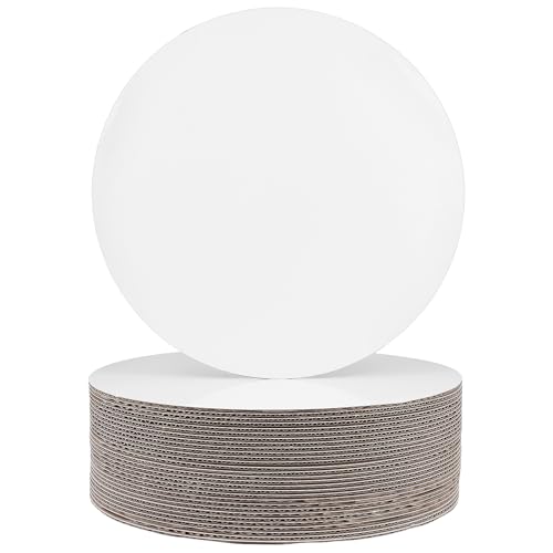 NGOSUET 30 Stück 30cm Weiße Cakeboard, Tortenunterlage 2 mm Dick Torten Unterplatten, Wiederverwendbar Kuchenplatte Rund für Transport Kuchen Hochzeit Geburtstag Party von NGOSUET