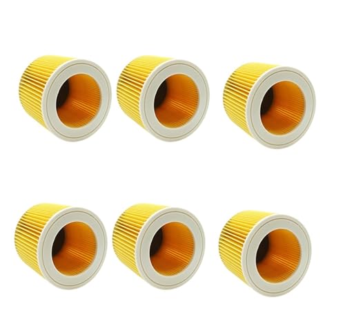 Staubsaugerfilter. Filter Ersetzen, Kompatibel Mit Kärcher WD2250 WD3.200 MV2 MV3 WD3, Staubsaugerzubehör, Luftstaubfilter(6pcs) von NGQQNHNAT