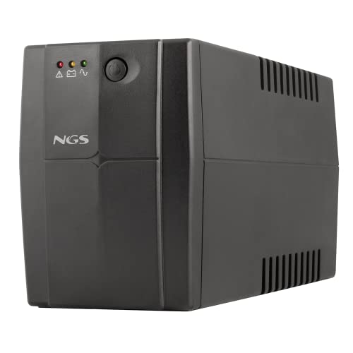 NGS FORTRESS900V3 - Unterbrechungsfreie Stromversorgung USV, Off Line UPS 600 VA, konstante Ausgangsspannung 360W für 2 Schuko-Steckdosen von NGS