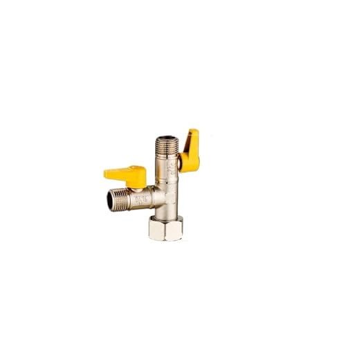 Kugelhahn 1 STÜCKE Alle Kupfer Galvanik Verdickt 3/4 "-1/2" 3-Wege-Gasventil Winkel Ball For Warmwasserbereiter Wasserhahn Schalter Shunt Druckrohrleitung(T type) von NGTFDCP