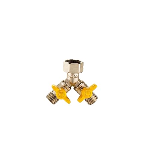 Kugelhahn 1 STÜCKE Alle Kupfer Galvanik Verdickt 3/4 "-1/2" 3-Wege-Gasventil Winkel Ball For Warmwasserbereiter Wasserhahn Schalter Shunt Druckrohrleitung(Y type) von NGTFDCP