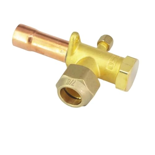 Kugelhahn 2 Stücke Fit 3/8 "1/2" 5/8 "3/4" 1/4 "OD Kupfer Rohr 3 Möglichkeiten Klimaanlage Winkel Stop Ventil Druckrohrleitung(1/2") von NGTFDCP