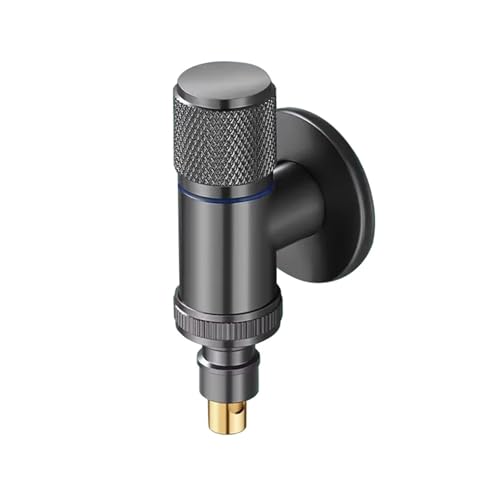 Kugelhahn 2 Stücke Waschmaschine Automatische Wasser Stop Ventil Solide Messing Einzigen Kalten Wand Montiert Kalten Wasser Outlet Becken Druckrohrleitung(Gray) von NGTFDCP
