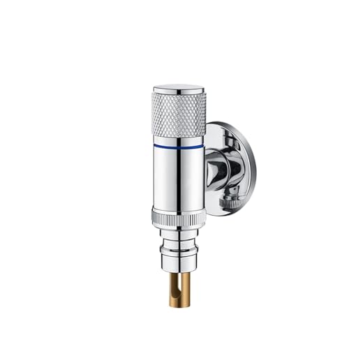 Kugelhahn 2 Stücke Waschmaschine Automatische Wasser Stop Ventil Solide Messing Einzigen Kalten Wand Montiert Kalten Wasser Outlet Becken Druckrohrleitung(Silver) von NGTFDCP