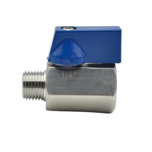 Kugelhahn Gewinde Mini 304 Edelstahl-Kugelhahn 1/4Wasser, Ölsäure, Säure Zweiwege-Kugelhahn Druckrohrleitung Kugelhahn Gewinde Mini 304 Edelstahl-Kugelhahn 1/4Wasser, Ölsäure, Säure Zweiwege-Kugelhahn Druckrohrleitung von NGTFDCP