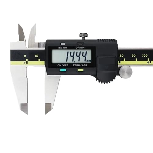 Messschieber, Messschieber LCD Digital 0,01 mm Hochpräzises 150-mm-Messwerkzeug aus Edelstahl, für Haushalt/Holzarbeiten von NGTFDCP
