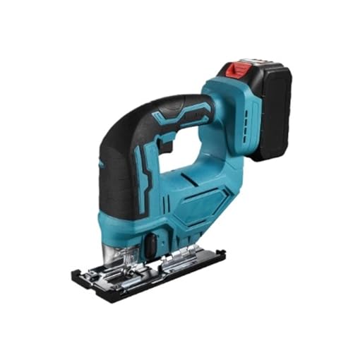 Miniatur-Tischkreissäge, Elektrische Stichsäge Mit Variabler Geschwindigkeitseinstellung For Die Spur. Akku-Stichsägewerkzeug (ohne Batterie),zum Schneiden von Metallholz(Blue) von NGTFDCP