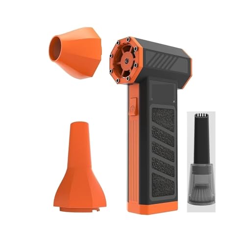 NGTFDCP Auto-Gebläse, Schub-Turbojet-Ventilator Windschwindigkeit Elektrisches Bläse Multifunktions-bläsetrockner Zur Entfernung,Hohe Saugleistung(Orange2) von NGTFDCP