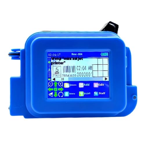 NGTFDCP Mini-Drucker, Mini Drucker Tragbare QR Bar Batch Code Datum Anzahl Logo Ablauf Handheld Inkjet Label, für QR-Code-Datums-Lebensmittel(with Yellow Ink) von NGTFDCP