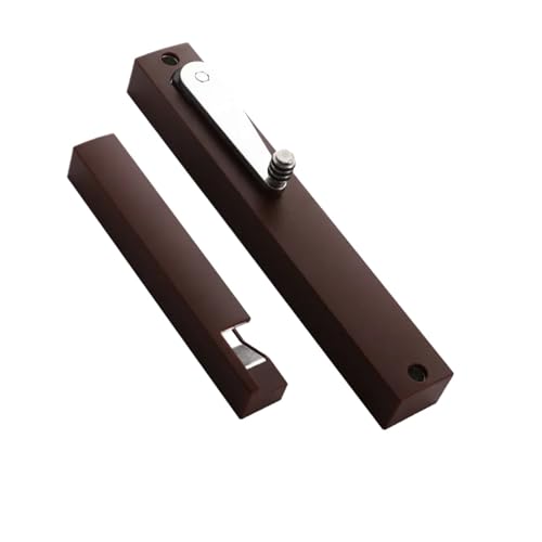 Verstellbarer Türschließer, Aluminiumlegierung Mit Pufferdämpfung, Unsichtbarer Hydraulikpuffer, Geräuschloser Haushaltstürschließer Verstellbar montiert(Brown/right opening) von NGTFDCP