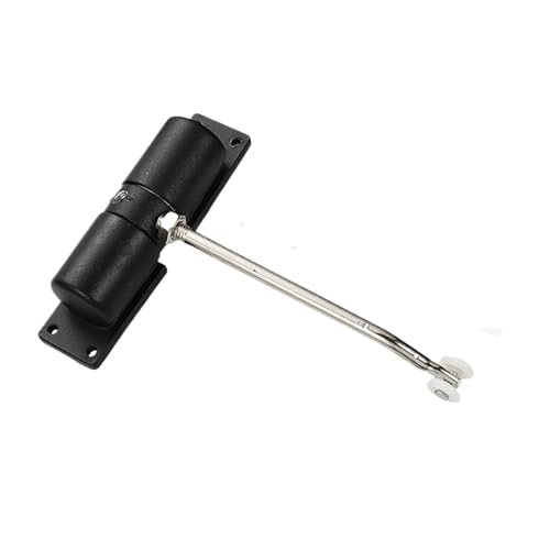 Verstellbarer Türschließer, Türschließer Mit Metallfeder, Türstopper Mit Rückprall Aus Legierung, Verschleißfest, Geeignet For Den Gewerblichen Und Privaten Gebrauch Verstellbar montiert(Black) von NGTFDCP
