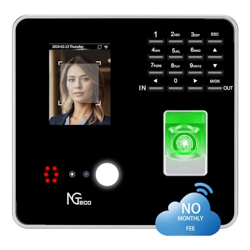 NGTeco Cloud-zeiterfassung für kleinbetriebe, 2,4-GHz-WLAN-Zeitkartenmaschine für kleine Unternehmen mit Software und App für iOS/Android, inklusive 5 RFID-Karten, Keine monatlichen Gebühren NGTeco Cloud-zeiterfassung für kleinbetriebe, 2,4-GHz-WLAN-Zeitkartenmaschine für kleine Unternehmen mit Software und App für iOS/Android, inklusive 5 RFID-Karten, Keine monatlichen Gebühren von NGTeco