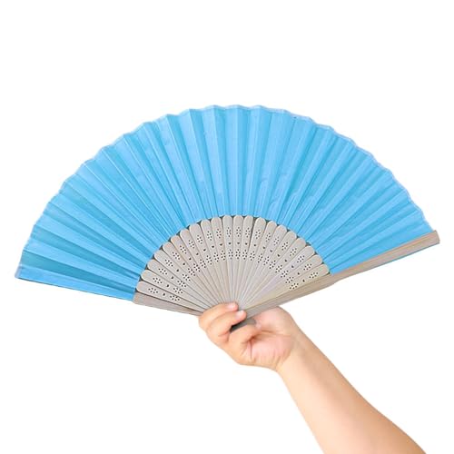 Faltfächer aus Seide,Faltfächer aus Seide - Gefalteter Handfächer aus Seidenstoff aus | Chinesischer japanischer Vintage-Seidenfächer aus, Sommer-Kühlventilator, Kalligraphie-Fächer von NGUMMS