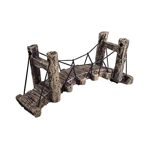 NGUMMS Aquarium Brücke | Aquarium Brücke Dekoration - Landschaftsständer für Aquarien mit simulierter Hängebrücke aus Harz für Aquarien NGUMMS Aquarium Brücke | Aquarium Brücke Dekoration - Landschaftsständer für Aquarien mit simulierter Hängebrücke aus Harz für Aquarien von NGUMMS