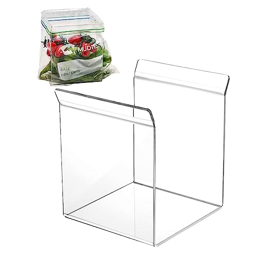 NGUMMS Gallonentaschenhalter | Sandwich Food Storage Ziplocks Bag Stand - Spender für Reste Einfach freihändig aus Acryl herunterzuladen für Gefrorene Lebensmittelbeutel von NGUMMS