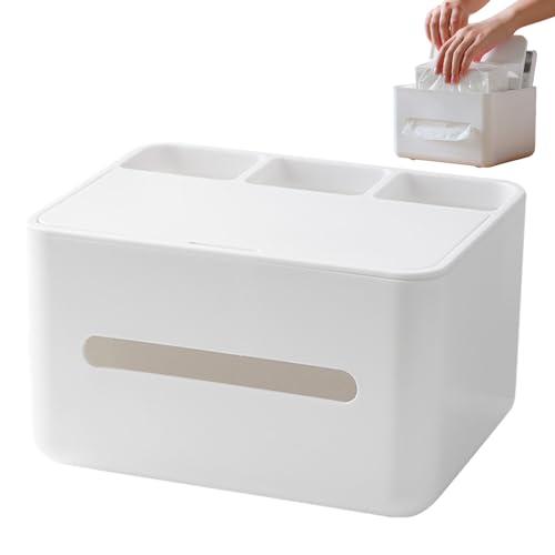NGUMMS Taschentuchbox-Organizer - Tisch-Taschentuchhalter mit Mehreren Fächern | Multifunktionale Haushalts-Taschentuchbox, Fernbedienung, Aufbewahrungsbox, rutschfest, für Zuhause, Restaurant von NGUMMS
