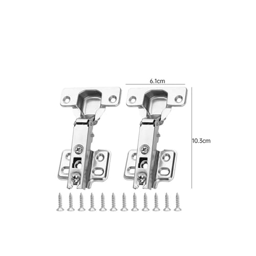 Eisenwaren 1/10 stücke Edelstahl Schrank Tür Scharniere Puffer Küche Schrank Tür Verdeckte Scharniere mit Schrauben Möbel Hardware Werkzeuge(2PCS) von NHCOGZLC