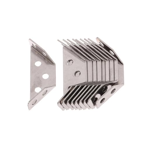 Eisenwaren 10Pcs Universal Möbel Ecke Stecker Edelstahl Winkel Ecke Klammern for Schrank Schublade von NHCOGZLC