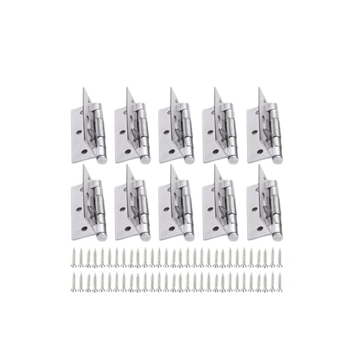 Eisenwaren 2/3/4 Zoll selbstschließendes Federscharnier mit Schrauben aus Edelstahl for Schließen von Türscharnieren for Kästen, Schränke, Möbelbeschläge(10 Set-3 inch) von NHCOGZLC