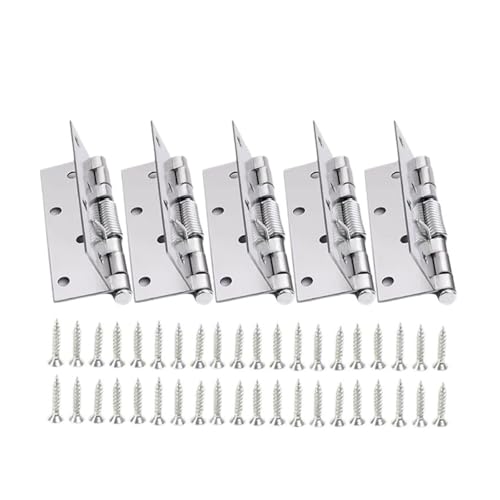 Eisenwaren 2/3/4 Zoll selbstschließendes Federscharnier mit Schrauben aus Edelstahl for Schließen von Türscharnieren for Kästen, Schränke, Möbelbeschläge(5 Set-4 inch) von NHCOGZLC