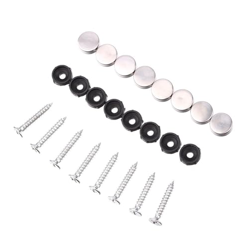 Eisenwaren 8 Sätze Edelstahl Spiegel Verschluss Schraube Dekorative Kappe Abdeckung Werbung Schraube Nagel Schraube Dekorative Kappe Möbel Hardware(14mm) von NHCOGZLC