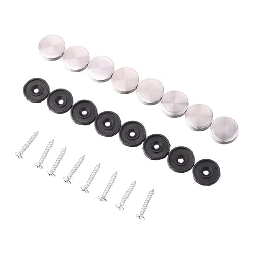Eisenwaren 8 Sätze Edelstahl Spiegel Verschluss Schraube Dekorative Kappe Abdeckung Werbung Schraube Nagel Schraube Dekorative Kappe Möbel Hardware(20mm) von NHCOGZLC