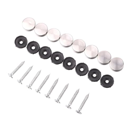Eisenwaren 8 Sätze Edelstahl Spiegel Verschluss Schraube Dekorative Kappe Abdeckung Werbung Schraube Nagel Schraube Dekorative Kappe Möbel Hardware(22mm) von NHCOGZLC