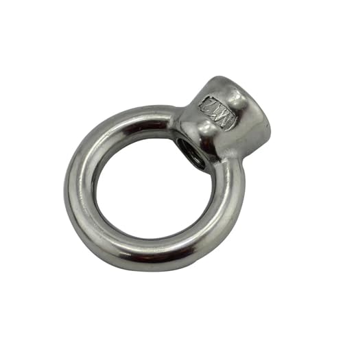 Eisenwaren JIS1169 Hebeöse Mutter Ring Loop Loch Gewinde Muttern 304 Edelstahl for Marine Hardware(5pcs,M8) von NHCOGZLC
