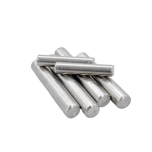 Eisenwaren M1.5 M2 M2.5 M3 M4 M5 M6 M8 Zylindrischer Passstift 304 Edelstahl Metall Befestigungsschaft Sicherungsstifte Rundstab Vollstab(M2.5,12mm (30pcs)) von NHCOGZLC