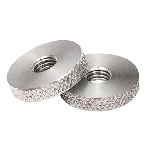 Eisenwaren ZEXEF Flache Rändelmutter aus Edelstahl 304, Dicke 5 mm, runde Mutter, Hardware-Befestigungsmutter, M3, M4, M5, M6, M8, M10, M12(M4 x 20 x 5 (5Pcs)) von NHCOGZLC