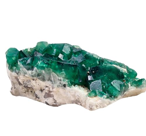 NHDVDVAV Unregelmäßige Grüne Fluorit-Kristall-Cluster-Geode, Natürliche Mineralprobe, Rohstein, Rohkristall für Heilung, Hexerei, Heimdekoration, Ornamente,50~100g von NHDVDVAV