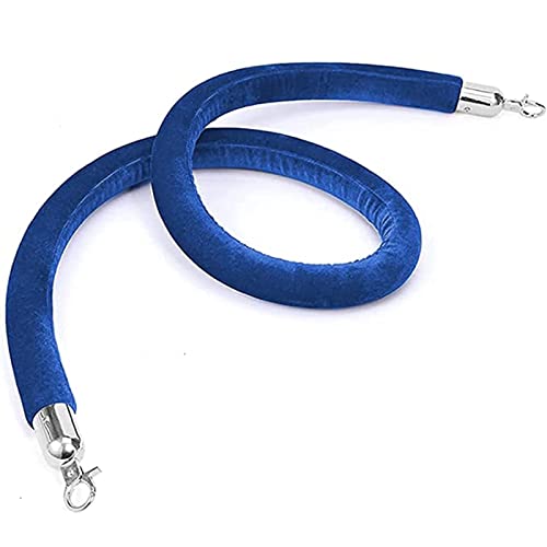 Absperrseil zur Kontrolle von Menschenmengen, Hanging Stanchion with Silver Clasps Post Queue Line Barrier Rope, Crowd Control for Grand Openings -Red(Blue,1.5m) von NHEISSCF