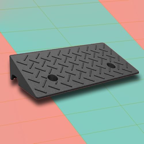 Bordsteinrampe für die Einfahrt, 2" 4" 7" Rise Bordsteinrampe, tragbare Bordsteinrampen for Auffahrten, Handicap-Rampen for Home Dock Garage Schuppen Rampen(50x25x9cm) von NHEISSCF