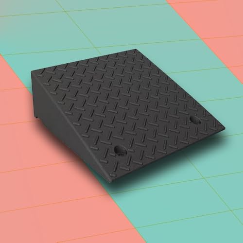 Bordsteinrampe für die Einfahrt, 2" 4" 7" Rise Bordsteinrampe, tragbare Bordsteinrampen for Auffahrten, Handicap-Rampen for Home Dock Garage Schuppen Rampen(50x50x17cm) von NHEISSCF