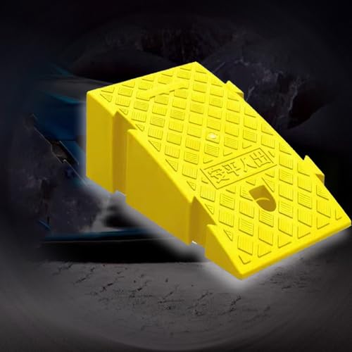 Bordsteinrampe für die Einfahrt, 3" 4" 6" Steighöhe, rutschfeste Gehwegrampen aus Kunststoff for Rollstuhlfahrer(Yellow,25x40 x 19 m) von NHEISSCF