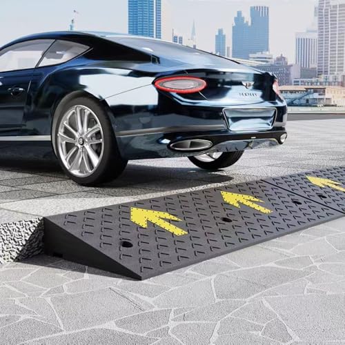 Bordsteinrampe für die Einfahrt, Hochleistungs-Autorampe, 2" 4" 6" Schwellenrampe for Türöffnung, Garage, Gehweg(95x23x7 cm(37"x9"x2.7")) von NHEISSCF
