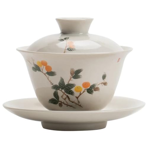 Chinesische Teetassen, 170ml Chinesische Handgemachte Keramik Gaiwan Teetasse Hand bemalt Blumen Tee Terrine Tee Schüssel Chinesische Teetassen, 170ml Chinesische Handgemachte Keramik Gaiwan Teetasse Hand bemalt Blumen Tee Terrine Tee Schüssel von NHEISSCF