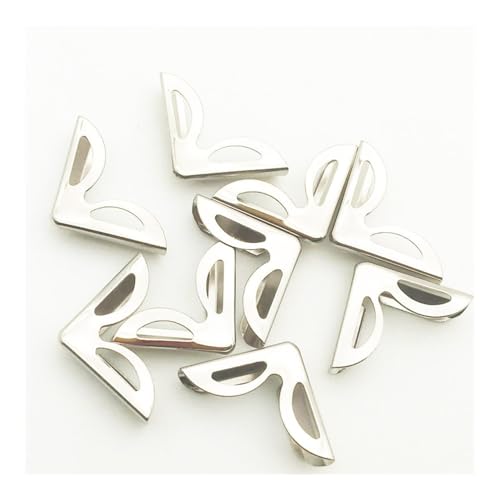Eckenschutz, Bucheckenschutz, 100 Teile/los 16X16X4mm Silber Metall Buch Ecken for Ordner DIY Scrapbooking Decor Kantenschutz WD0279 von NHEISSCF